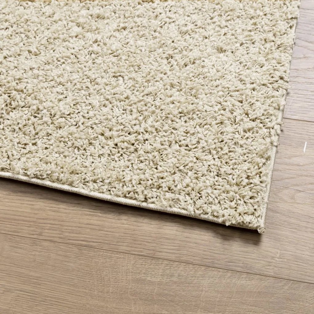 Tapete shaggy de pelo alto PAMPLONA 200x200 cm dourado