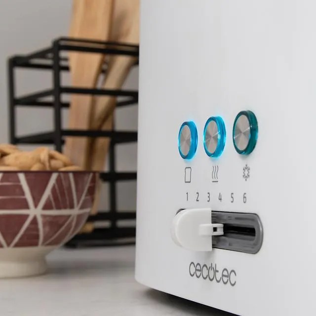 Torradeira de 1630 W Toast&Taste 16000 Extra Doble White, 2 ranhuras extralargas longas, Função Reaquecer, Descongelar e Cancelar, plástico, suporte s