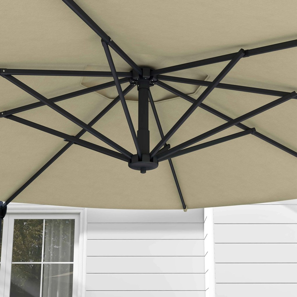 Chapéu de Sol Excêntrico Ø294x242 cm Chapéu de Sol de Jardim com Altur