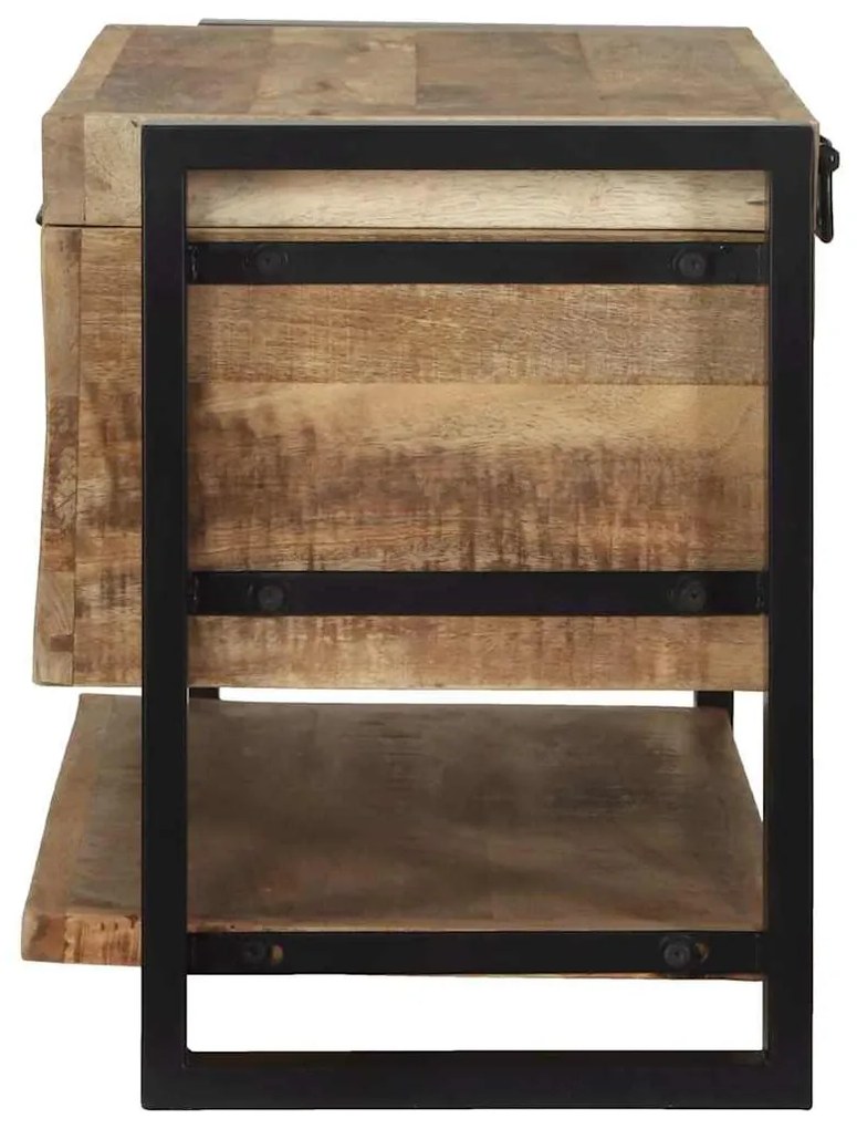 Caixa de Armazenamento 80x35x45 cm Madeira de Mangueira Maciça