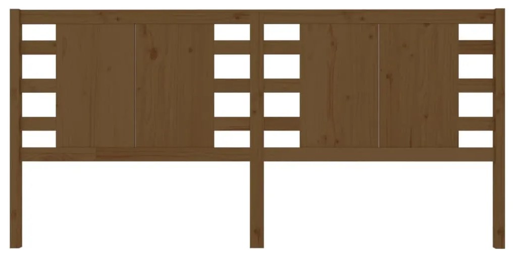 Cabeceira de cama 126x4x100 cm pinho maciço castanho mel