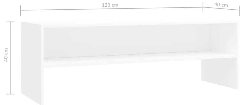 Móvel de TV 120x40x40 cm aglomerado branco