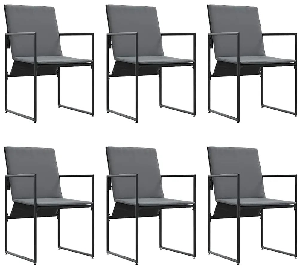 Conjunto de Jantar para o Jardim com 13 Peças e Almofadas em Aço e Tex