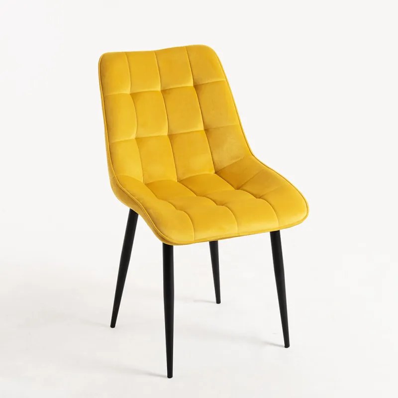 Cadeira Cade Veludo - Amarelo