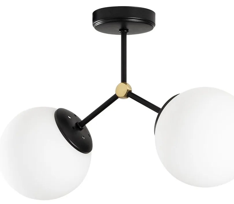 Candeeiro de Teto Damar – Preto e Branco – 44 x 15 cm