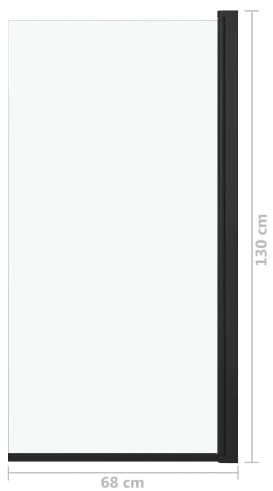 Divisória de chuveiro ESG 68x130 cm preto