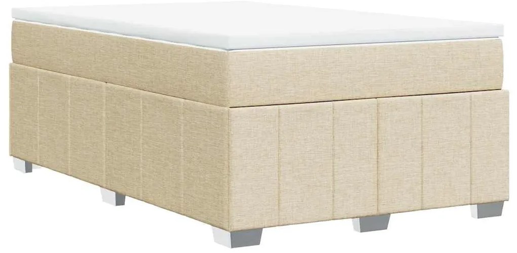 Cama com molas/colchão 120x200 cm tecido cor creme