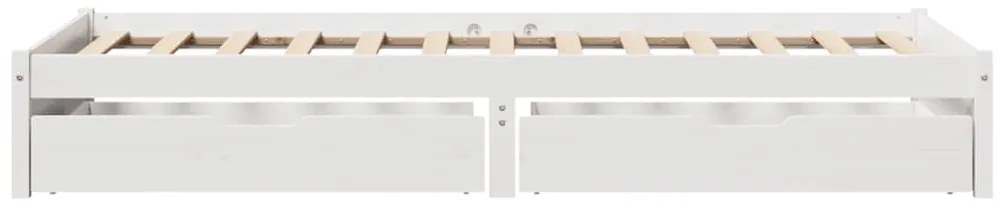Cama sem colchão 90x190 cm madeira de pinho maciça branco