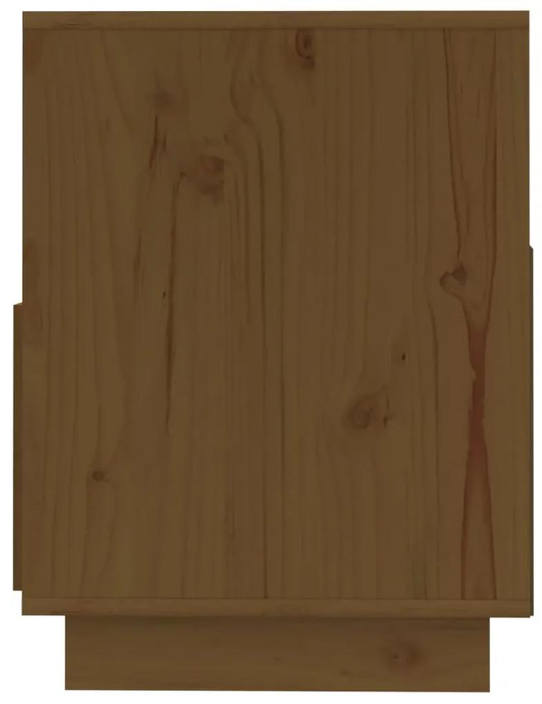 Móvel de TV 140x37x50 cm madeira de pinho maciça castanho mel