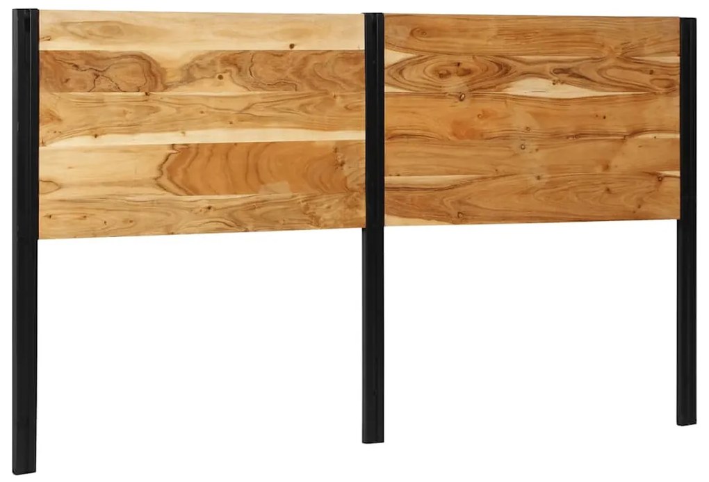 Cabeceira de cama 180 cm madeira de acácia maciça/ferro
