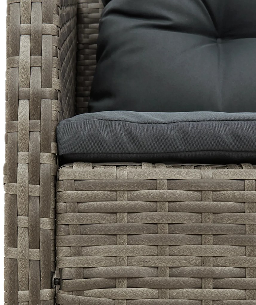 Conjunto de Sofás para Exterior Cinza e cinza escuro