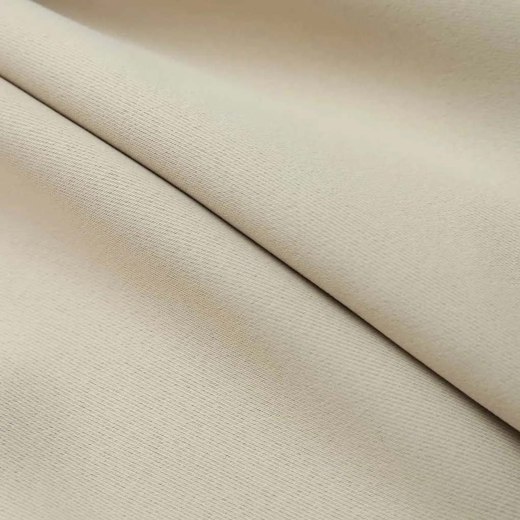 Cortinas blackout com ganchos 2 pcs 140x175 cm bege