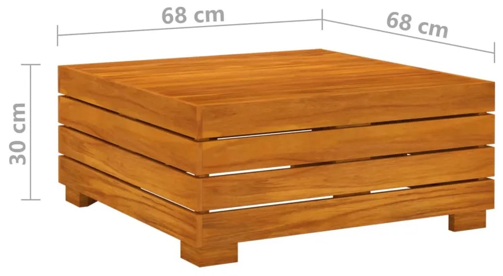 6 pcs conjunto lounge de jardim c/ almofadões acácia maciça