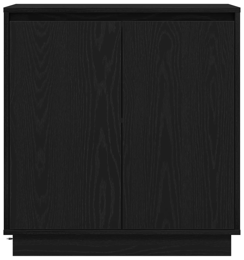 Aparador vidaXL com LED em Carvalho Preto 71x34,5x75 cm em Madeira Eng