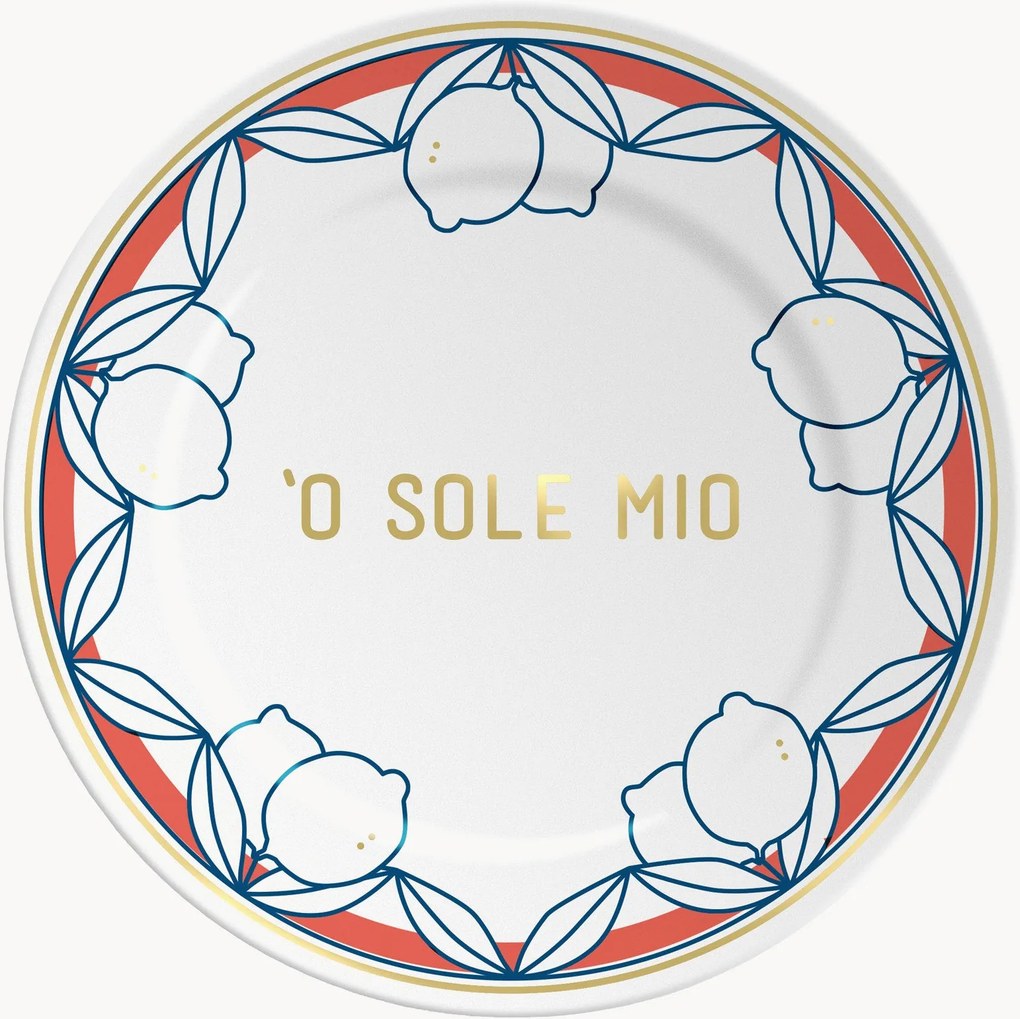 Prato em porcelana ‘O Sole Mio'
