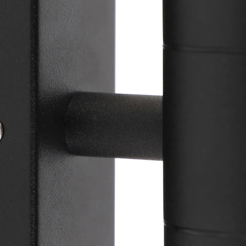Conjunto de 2 Apliques de Parede Exteriores Preto IP44 - Duo Moderno