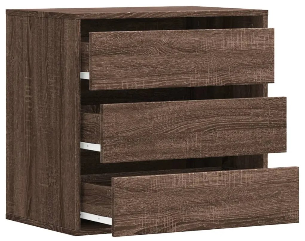 Cómoda com 3 Gavetas - 60x41x58 cm - derivados de madeira - carvalho c