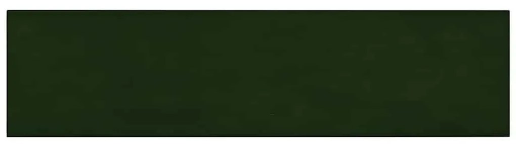 Painel de parede 12 pcs 60x15cm veludo 1,08 m² verde-escuro