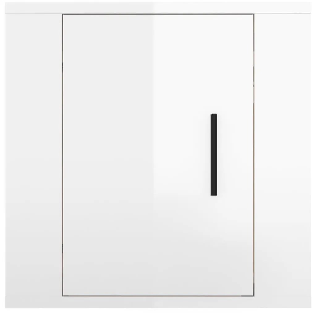 Móveis de TV para parede 2 pcs 40x34,5x40 cm branco brilhante
