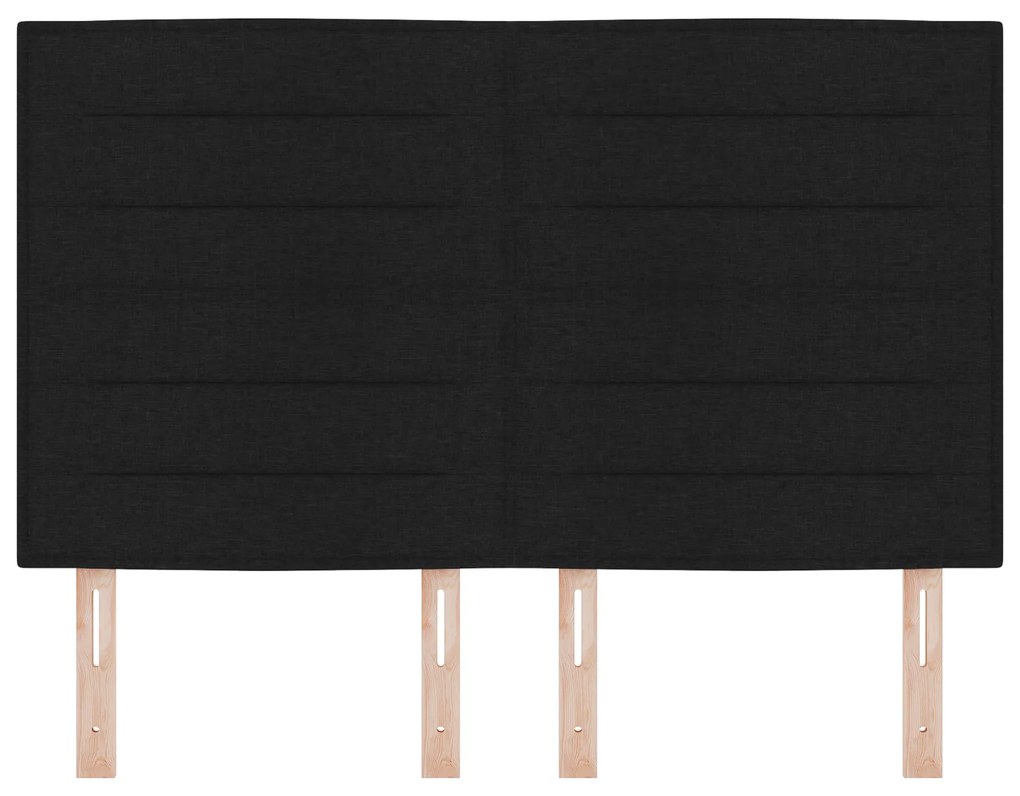 Cabeceira Linhas Design Preto 140 cm Tecido