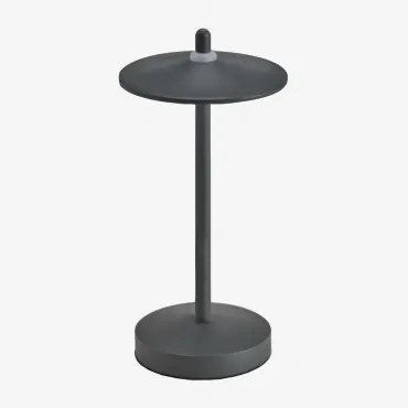 Lâmpada De Mesa Led Sem Fios Para Exterior Em Ferro Zuniga Cinza Grafito - Sklum
