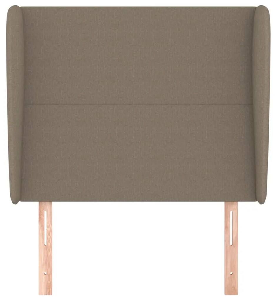 Cabeceira cama c/ abas tecido 83x23x118/128cm cinza-acastanhado