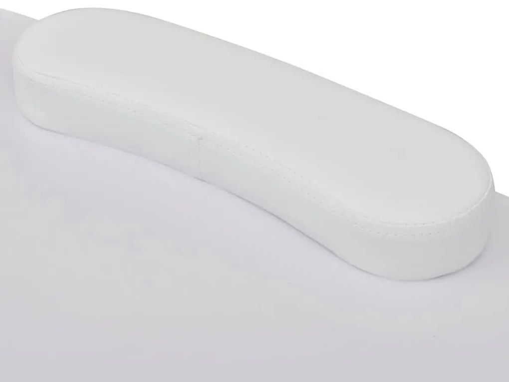 Mesa manicure dobrável com rodas, branca