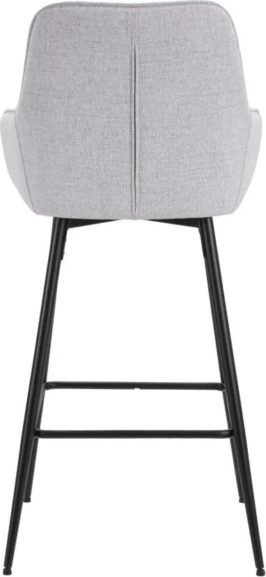 CONJUNTO DE 2 BANCOS DE BAR 55X55X109 CM CINZENTO E PRETO