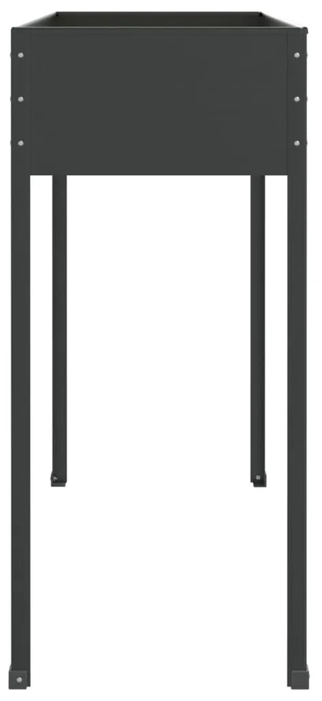 Vaso/floreira jardim 100,5x40,5x90 cm aço galvanizado antracite