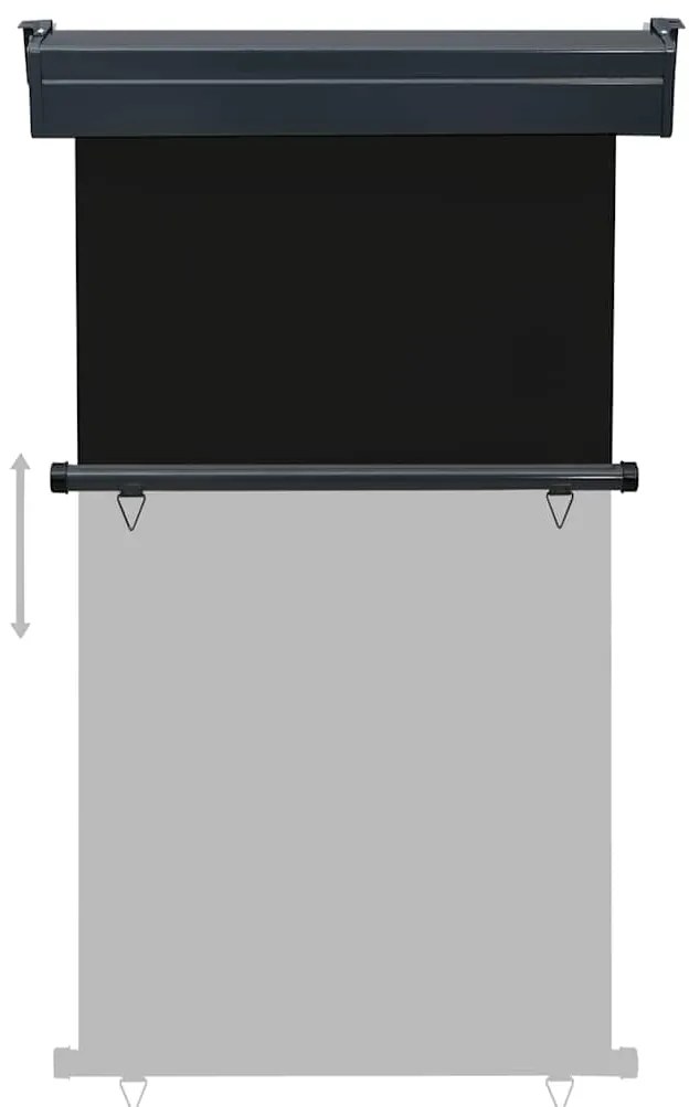 Toldo lateral para varanda 100x250 cm preto
