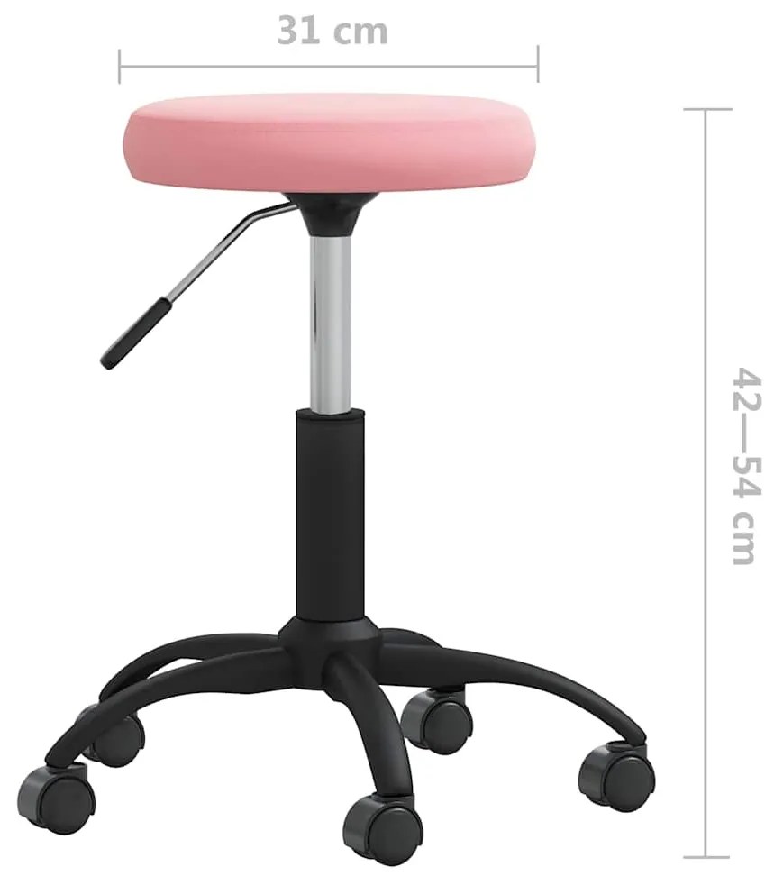 Cadeira de escritório giratória veludo rosa
