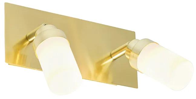 Refletor de banheiro moderno latão 2 luzes IP44 - Japie Moderno