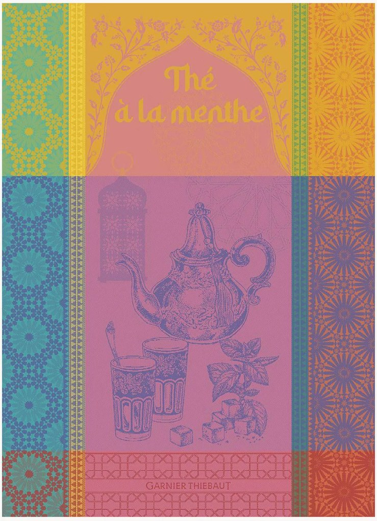 Panos de cozinha jacquard The Menthe Rose, conjunto de 4