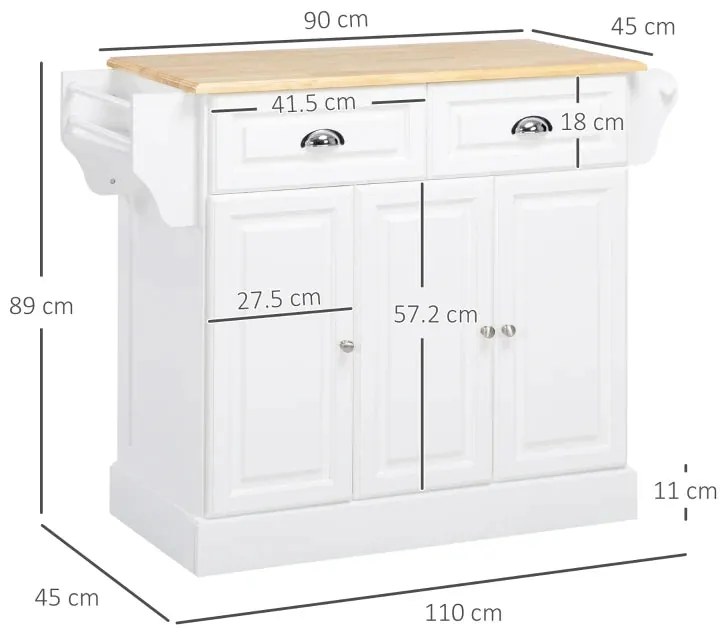 Ilha de Cozinha Delvini - Design Contemporâneo