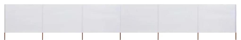 Para-vento com 6 painéis em tecido 800x120 cm cor areia branco