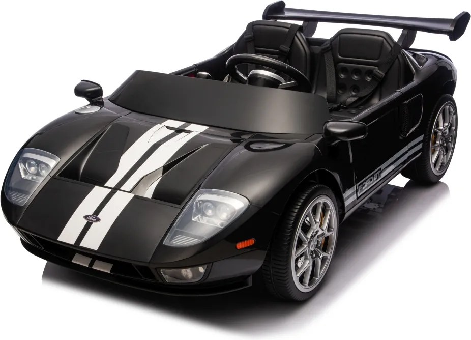 Carro elétrico para Crianças 24V 4x4 Ford GT Rodas Espuma EVA, assento couro ecológico Preto