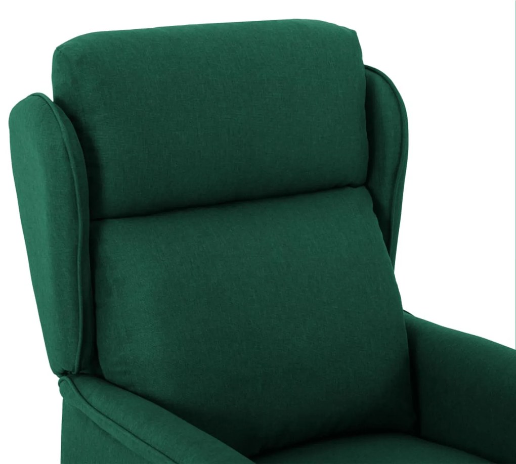 Cadeira de Massagem Verde Escuro em Tecido