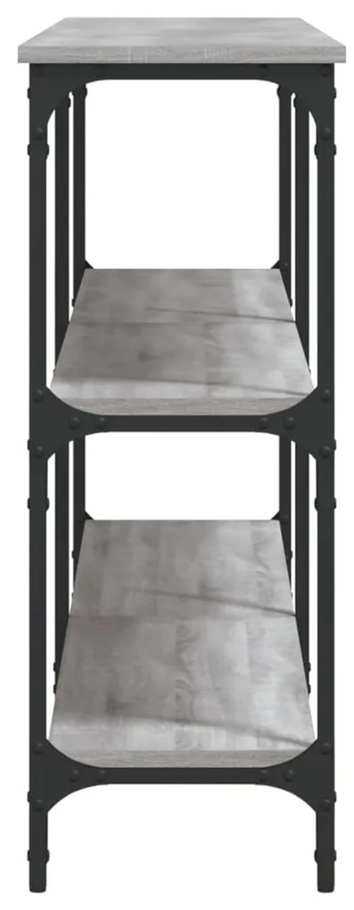 Mesa consola 200x29x75 cm derivados de madeira cinzento sonoma