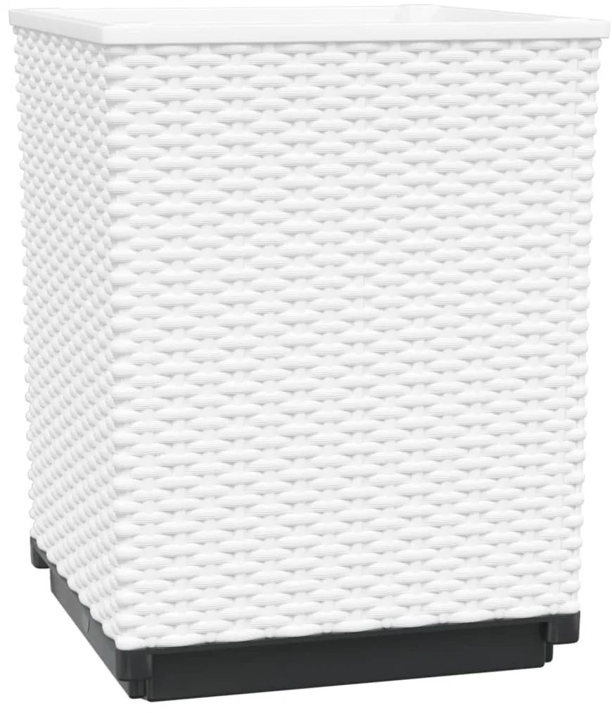 Vasos/floreiras 2 pcs 30x30x37 cm polipropileno branco