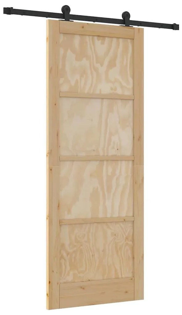 Porta Deslizante vidaXL com Conjunto de Ferragens 'ORKDAL'Madeira de P