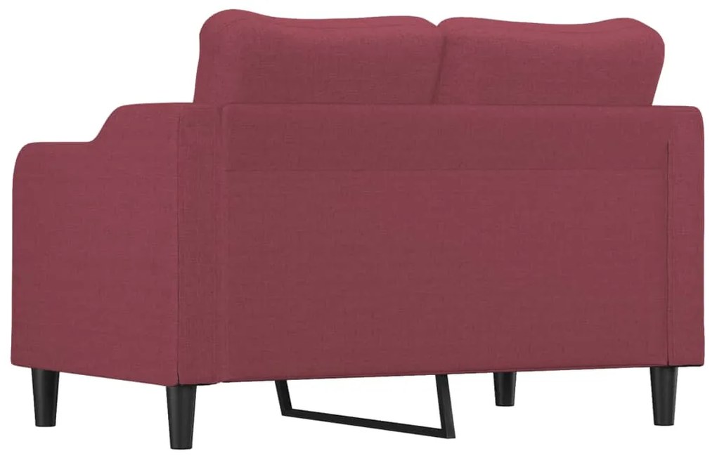 Sofá de 2 lugares tecido 120 cm vermelho tinto