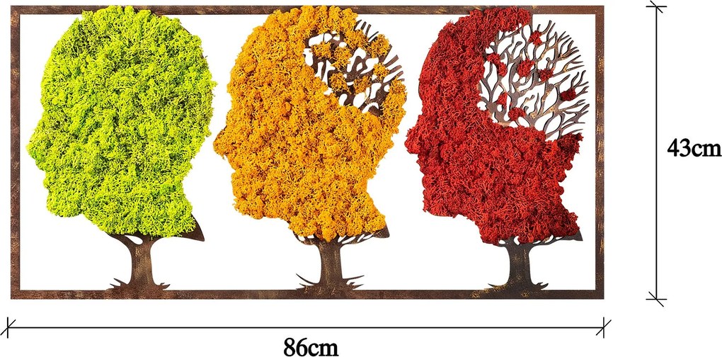 Acessório Decorativo de Parede The Seasons Change – Verde, Laranja, Ve