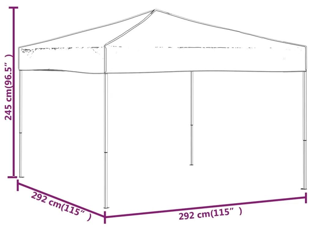 Tenda para festas dobrável 3x3 m cinzento-acastanhado