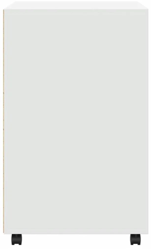 Móvel com rodas 60x48x81 cm derivados de madeira branco