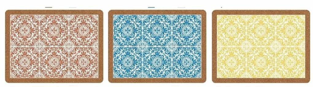 Individuais DKD Home Decor Individual Azulejo Cortiça (3 pcs) (40 x 30 x 0.5 cm)