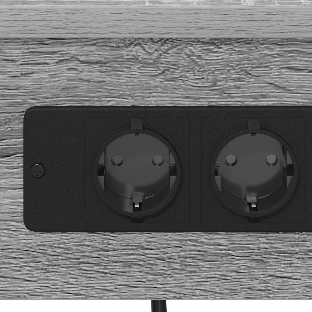 Armário Lateral com Estação de Carregamento 2 pcs