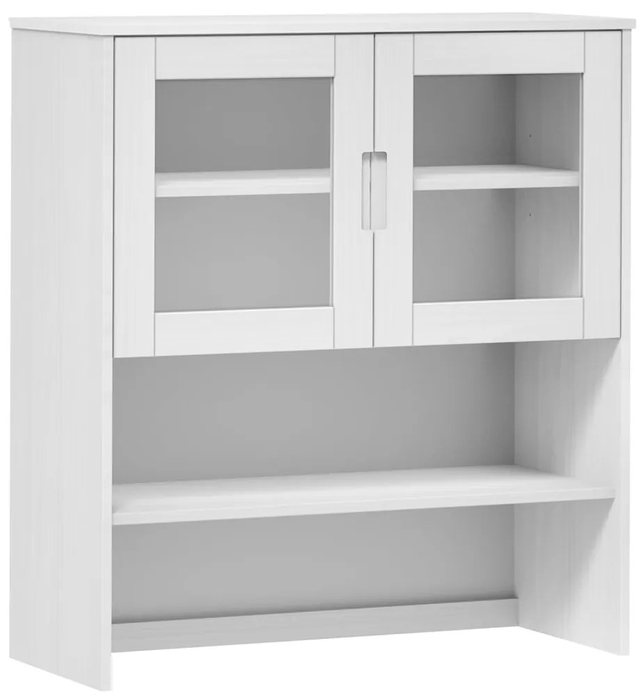 Armário Alto Eva em Pinho Maciço - Branco - Design Escandinavo