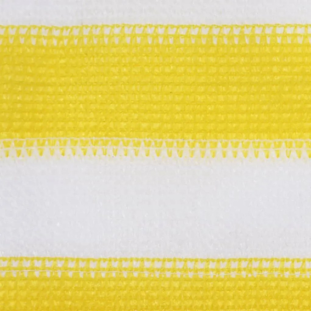 Tela de varanda 120x500 cm PEAD amarelo e branco