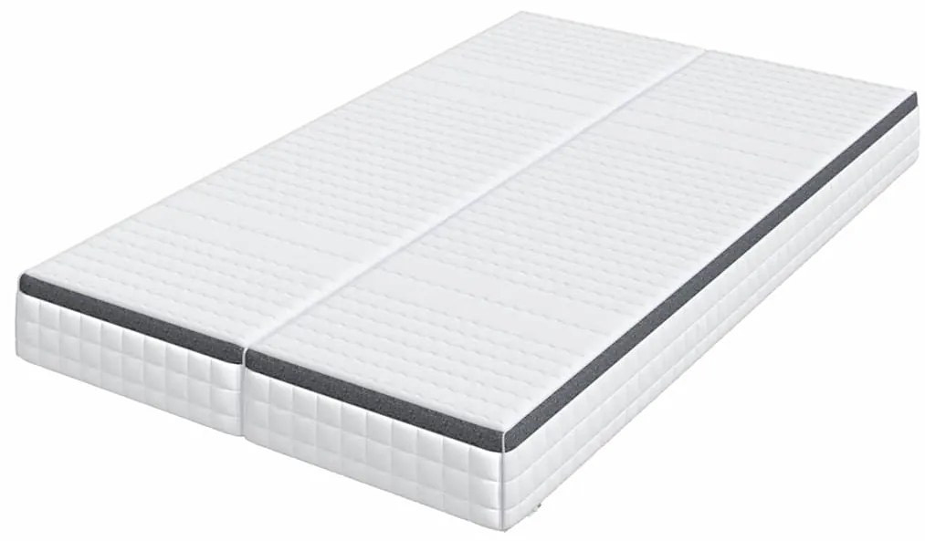Colchões 2 pcs Branco, Cinza 60 x 200 cm Tecido Tricotado