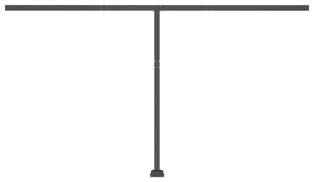 Toldo retrátil manual c/ LED 450x300 cm antracite